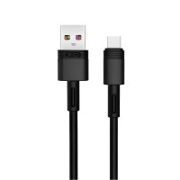 Кабель XO NB-Q166 fast charging cable USB to Type-C 5A 1m Black
